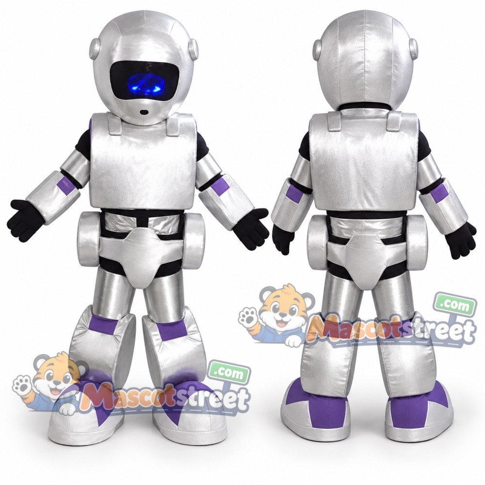 Silver Robot Mascot Costume