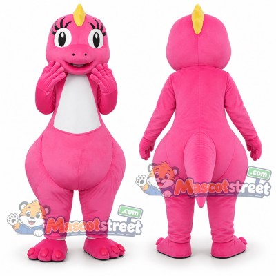 Pink Dragon Mascot Costume Pink Dragon Mascot Costume
