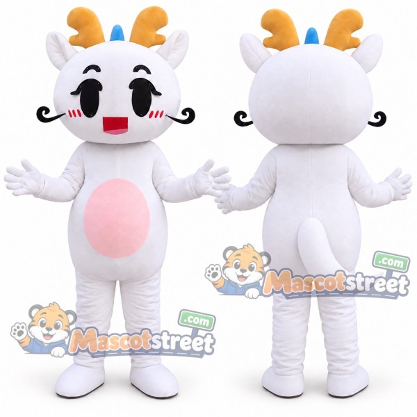 White Dragon Mascot Costume