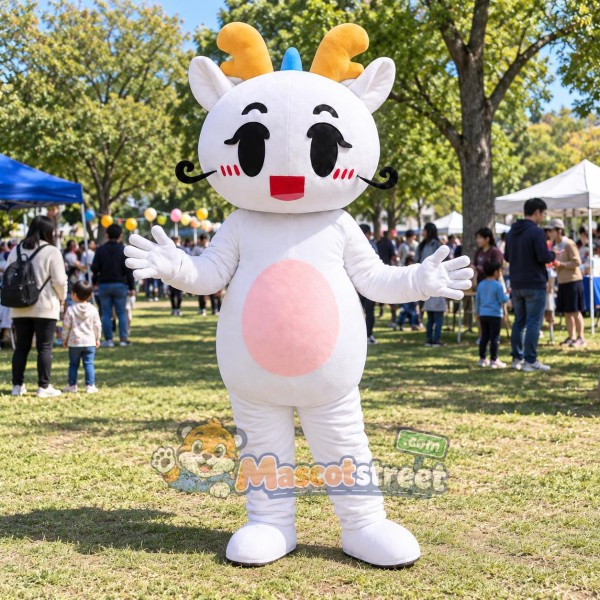 White Dragon Mascot Costume