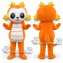 Orange Panda Dragon Mascot Costume