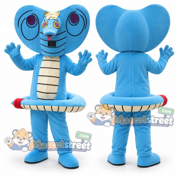 Blue Cobra Mascot Costume