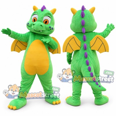 Green Dragon Mascot Costume Green Dragon Mascot Costume