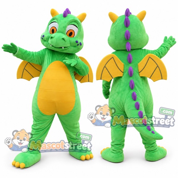 Green Dragon Mascot Costume