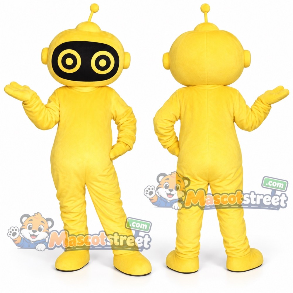 Yellow Robot Mascot Costume