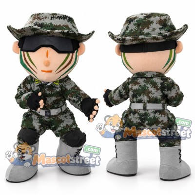 Soldier Mascot Costume with Camouflage Uniform and Boonie Hat Soldier Mascot Costume with Camouflage Uniform and Boonie Hat