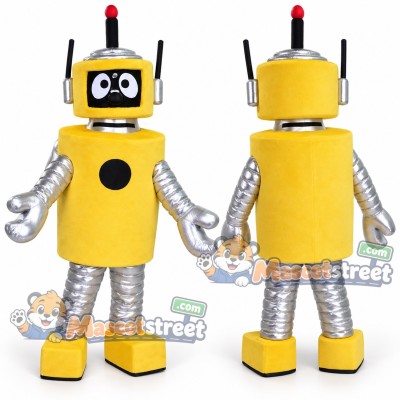 Yellow Robot Mascot Costume Yellow Robot Mascot Costume