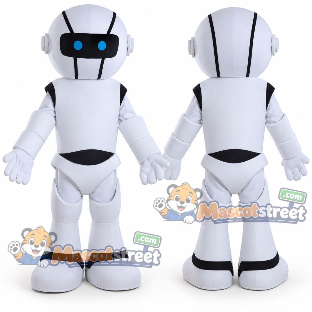 White Robot Mascot Costume