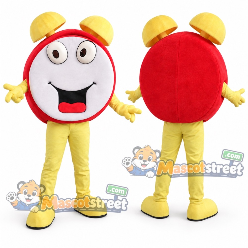 Red Alarm Clock Mascot Costume