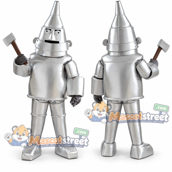 Silver Tin Man Mascot Costume