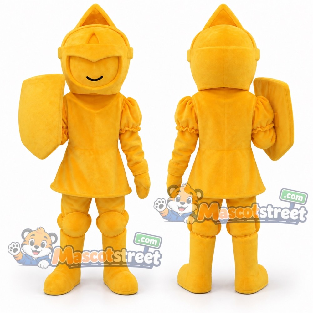 Gold Knight Mascot Costume