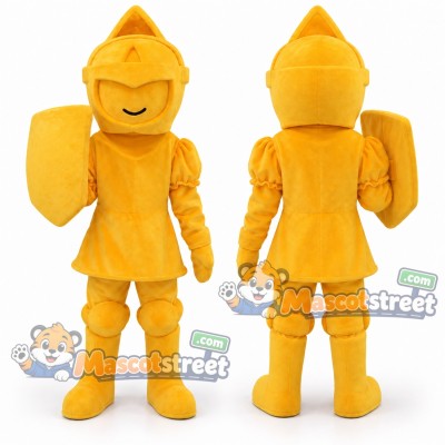 Gold Knight Mascot Costume