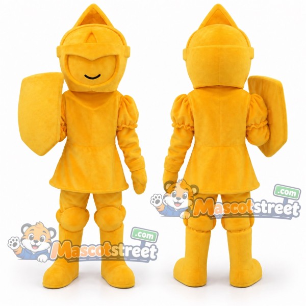 Gold Knight Mascot Costume