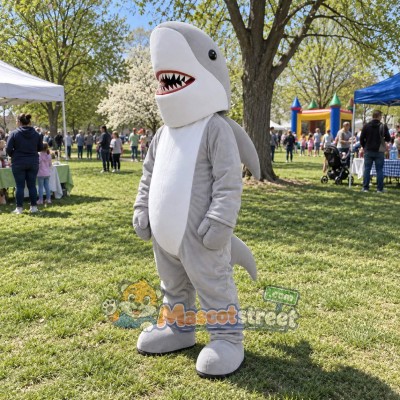 Gray Shark Mascot Costume