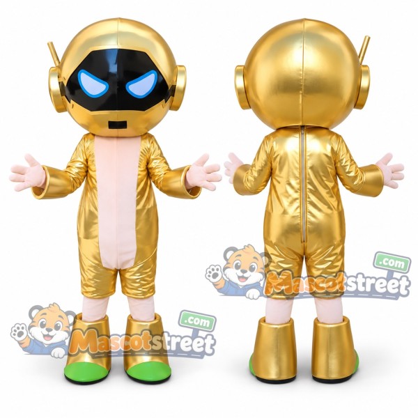 Gold Robot Mascot Costume