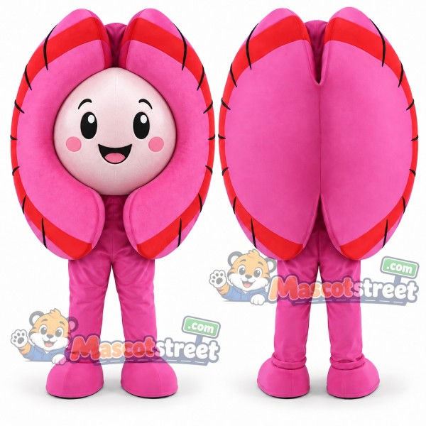 Pink Clam Mascot Costume