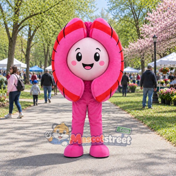 Pink Clam Mascot Costume