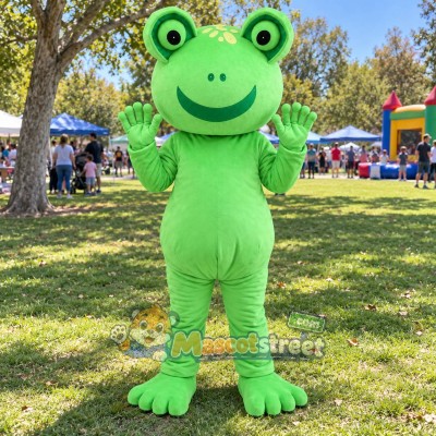 Green Frog Mascot Costume Green Frog Mascot Costume