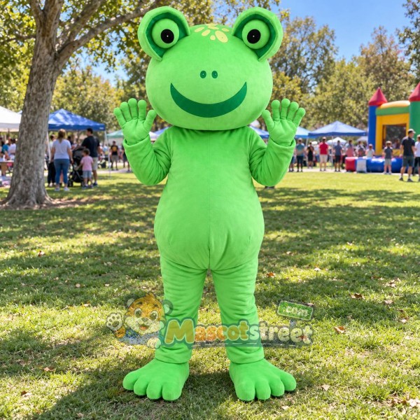 Green Frog Mascot Costume Green Frog Mascot Costume