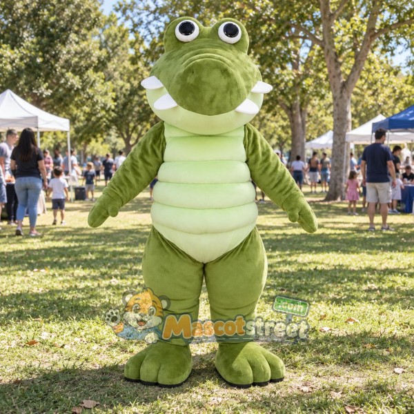 Green Crocodile Mascot Costume Green Crocodile Mascot Costume