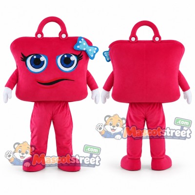 Pink Handbag Mascot Costume Pink Handbag Mascot Costume