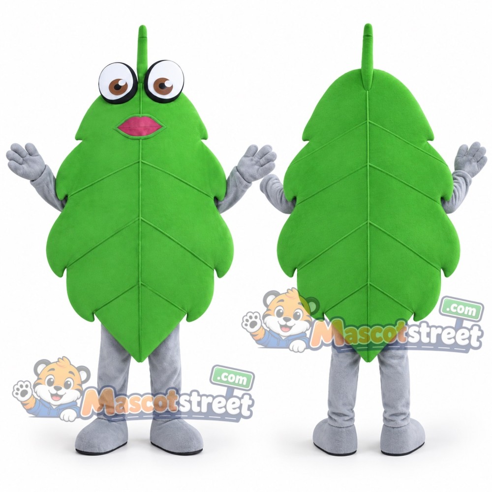 Green Leaf Mascot Costume