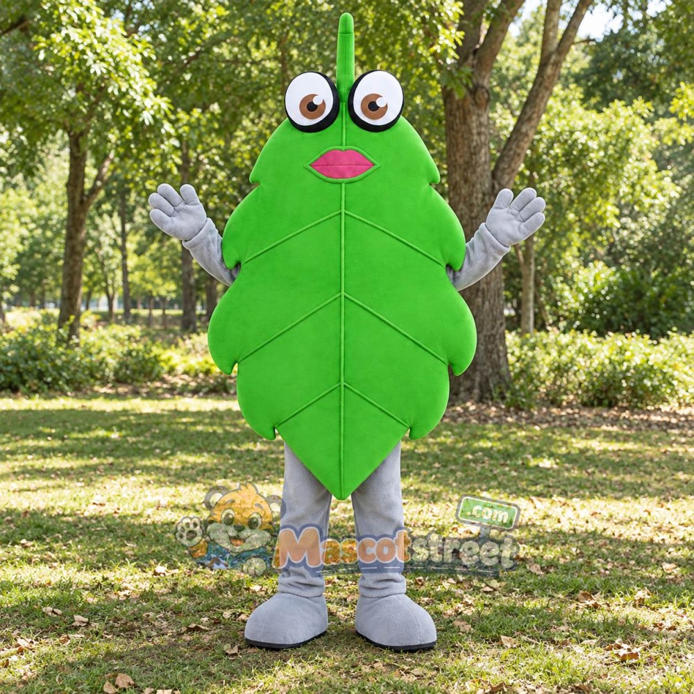 Green Leaf Mascot Costume