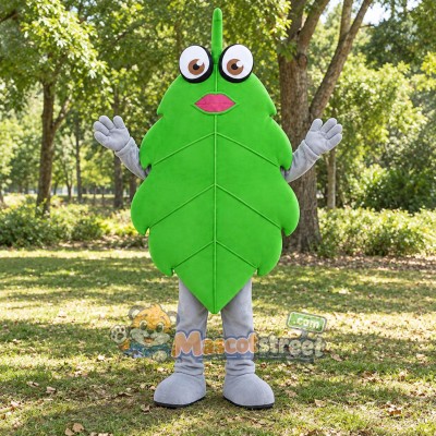 Green Leaf Mascot Costume