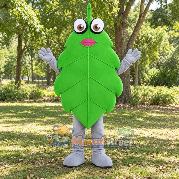 Green Leaf Mascot Costume