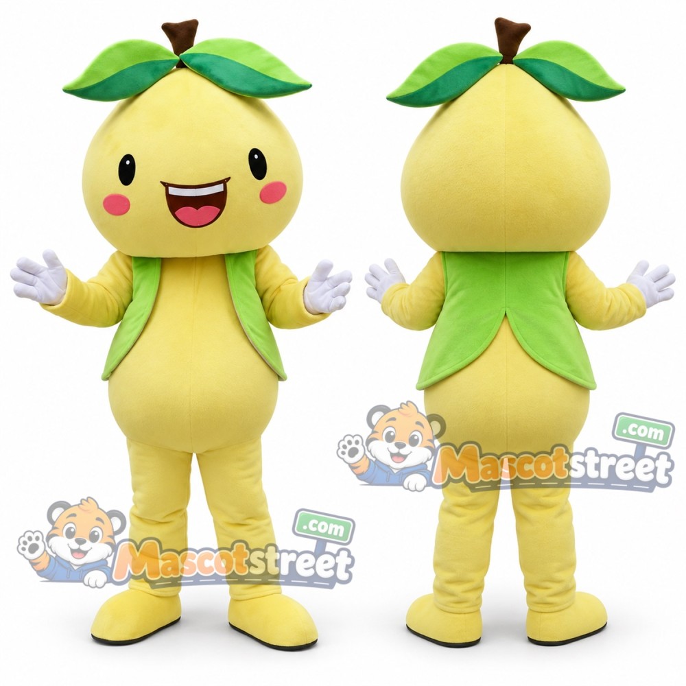 Yellow Pear Mascot Costume