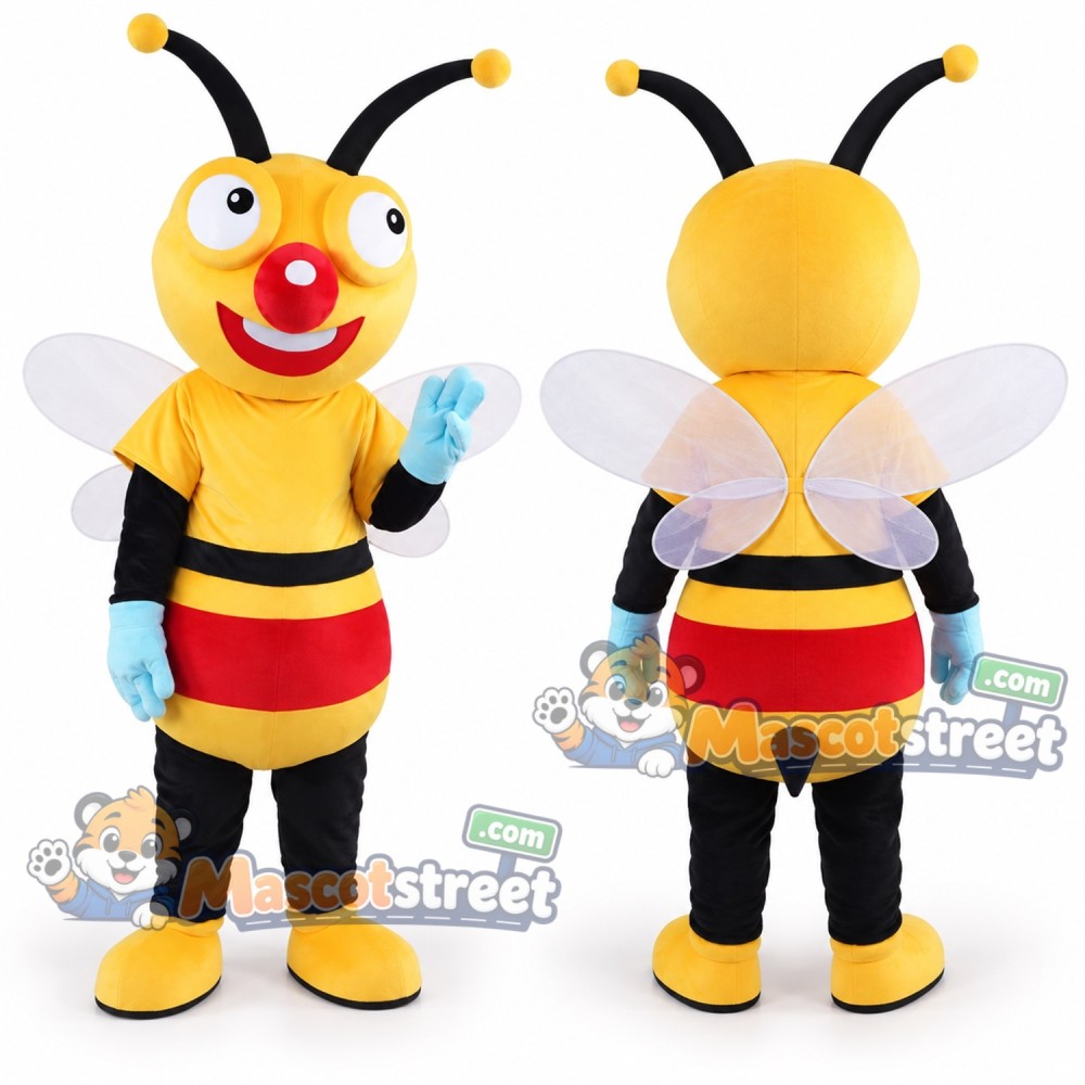 Yellow and Black Bee Mascot Costume