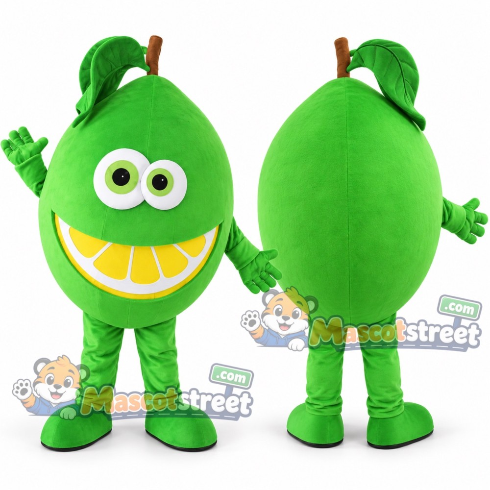 Green Lime Mascot Costume Green Lime Mascot Costume
