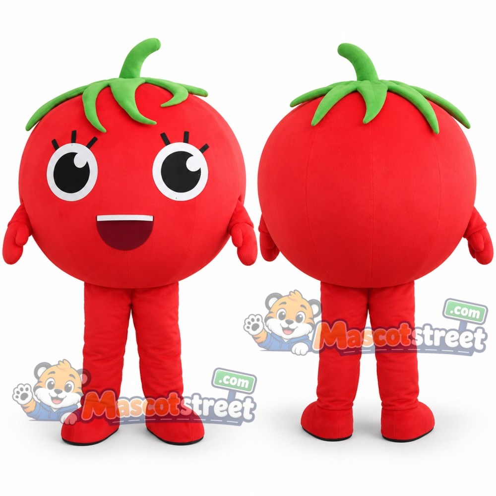 Red Tomato Mascot Costume Red Tomato Mascot Costume