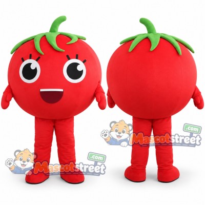 Red Tomato Mascot Costume Red Tomato Mascot Costume