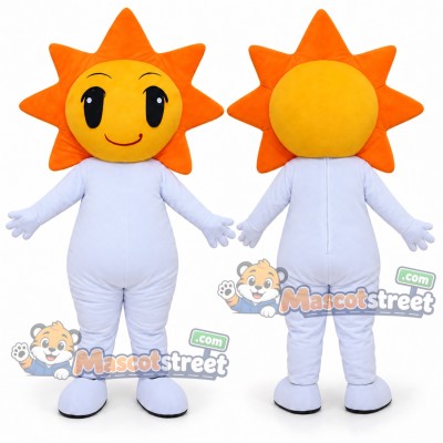 Orange Sun Mascot Costume Orange Sun Mascot Costume