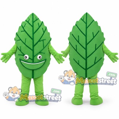Green Leaf Mascot Costume