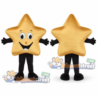 Gold Star Mascot Costume Gold Star Mascot Costume