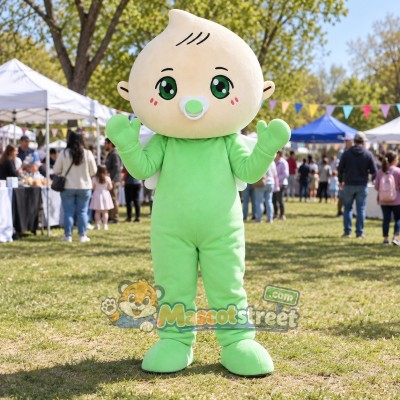 Green Sprout Baby Mascot Costume Green Sprout Baby Mascot Costume