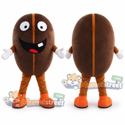Coffee Bean Mascot Costume Coffee Bean Mascot Costume