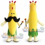 Banana King Mascot Costume with Crown