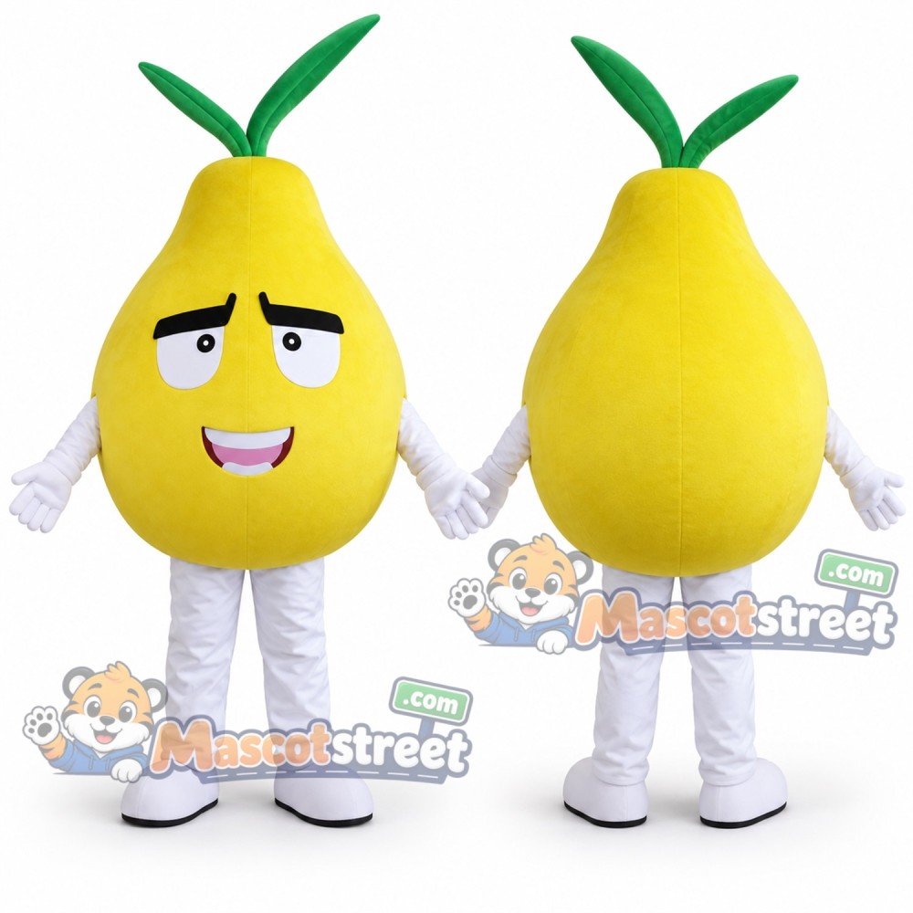 Yellow Pear Mascot Costume
