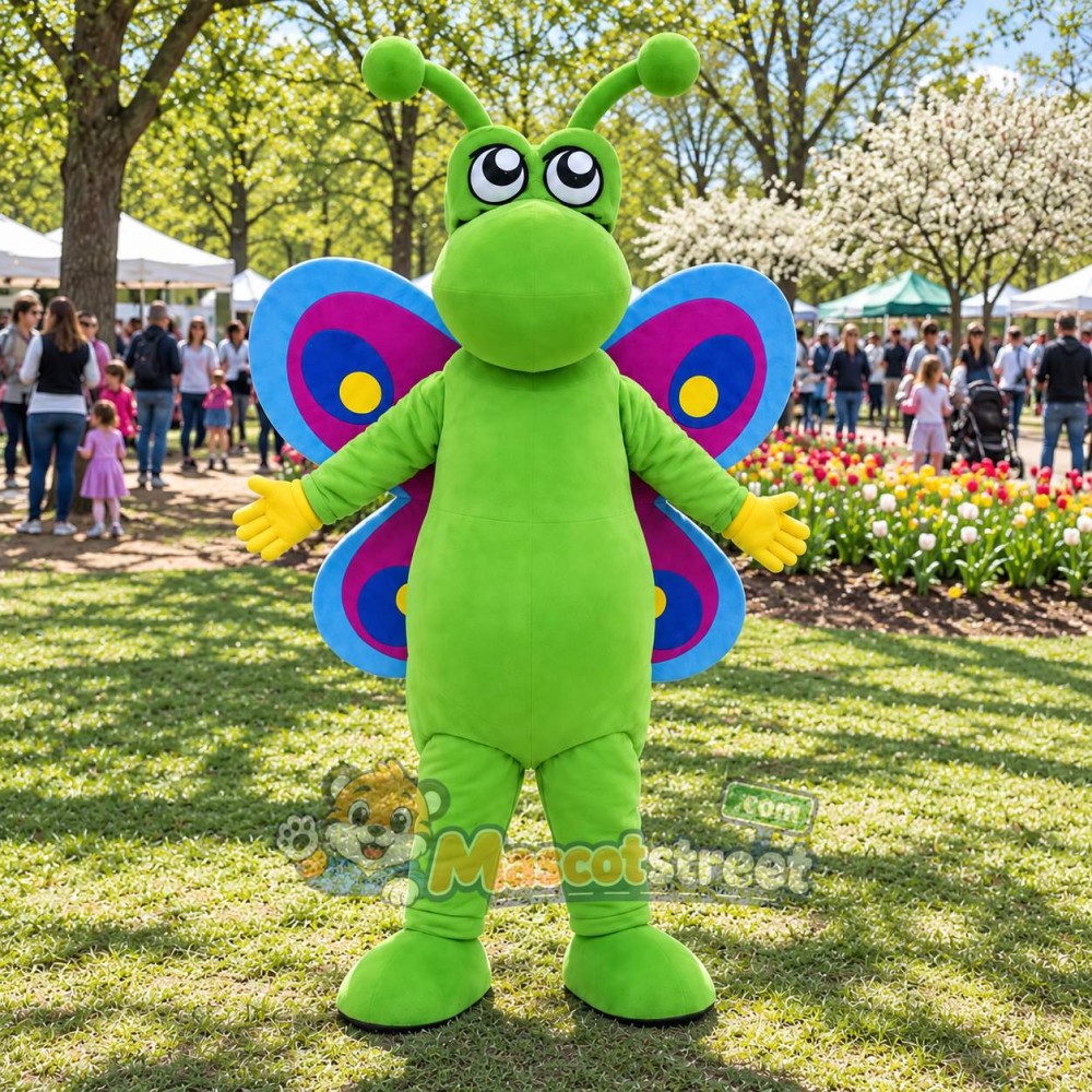 Green Butterfly Mascot Costume