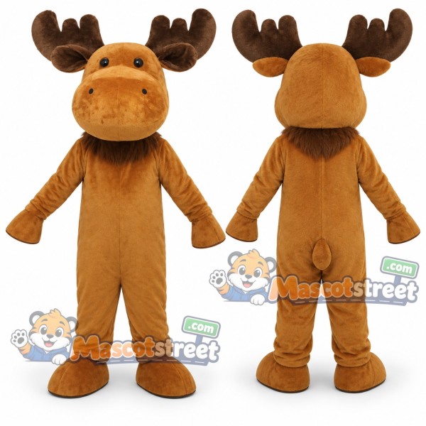 Brown Moose Mascot Costume