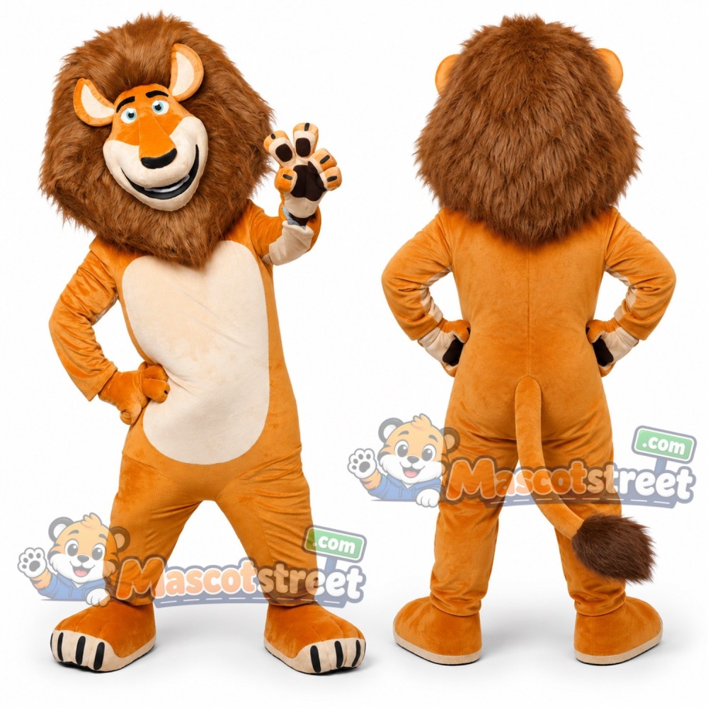 Orange Lion Mascot Costume Orange Lion Mascot Costume