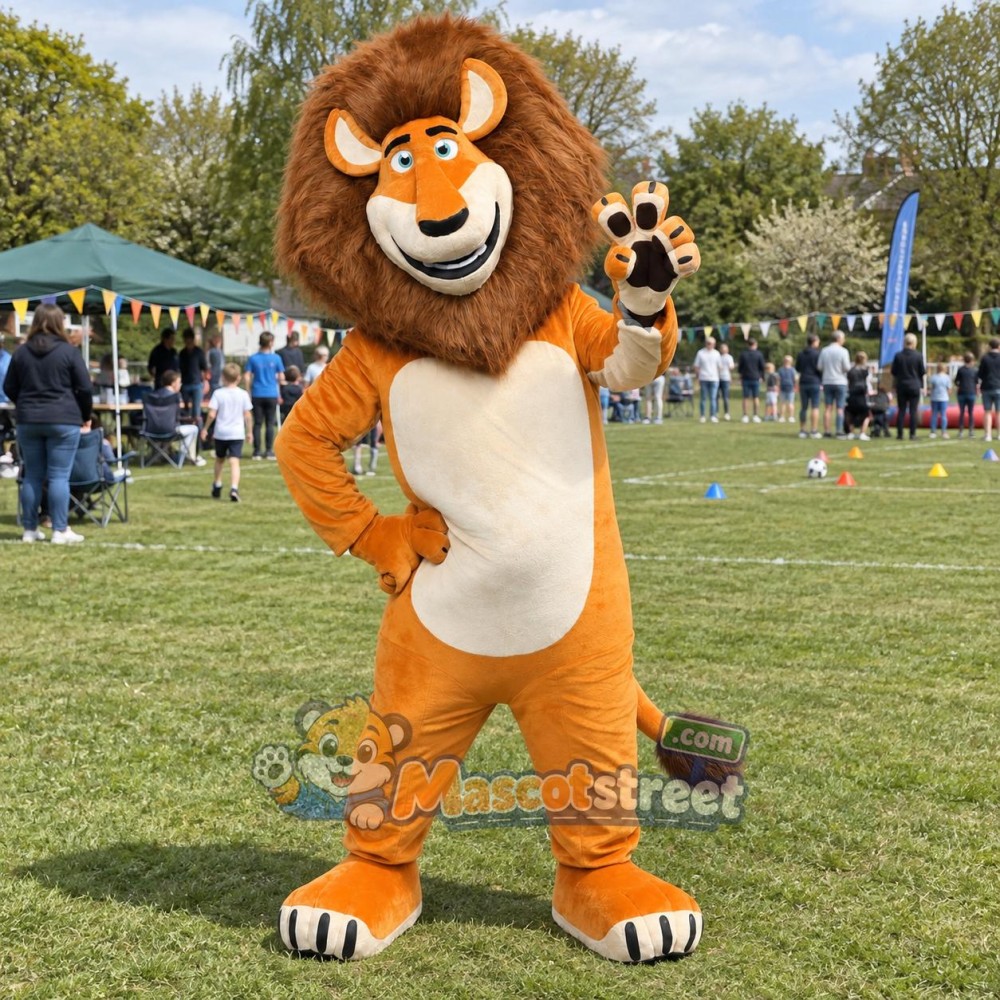 Orange Lion Mascot Costume Orange Lion Mascot Costume