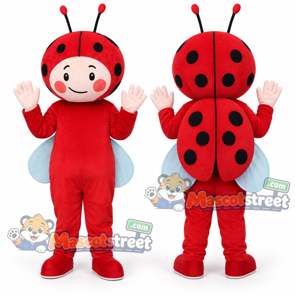 Red Ladybug Mascot Costume Red Ladybug Mascot Costume