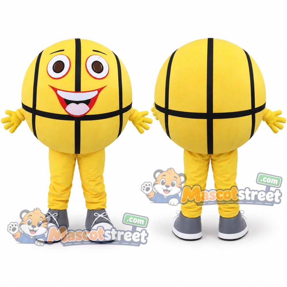 Yellow Basketball Mascot Costume