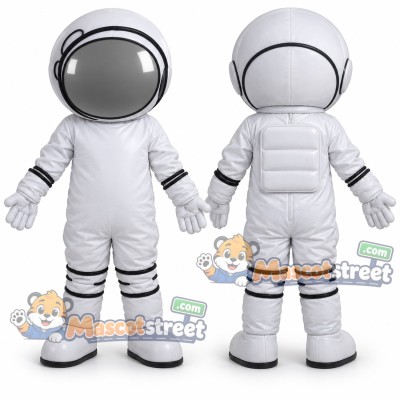 Astronaut Mascot Costume with White Space Suit Astronaut Mascot Costume with White Space Suit
