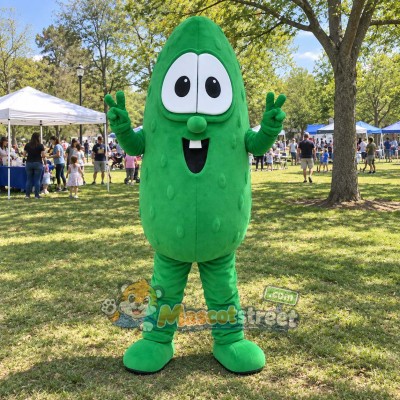 Green Cucumber Mascot Costume
