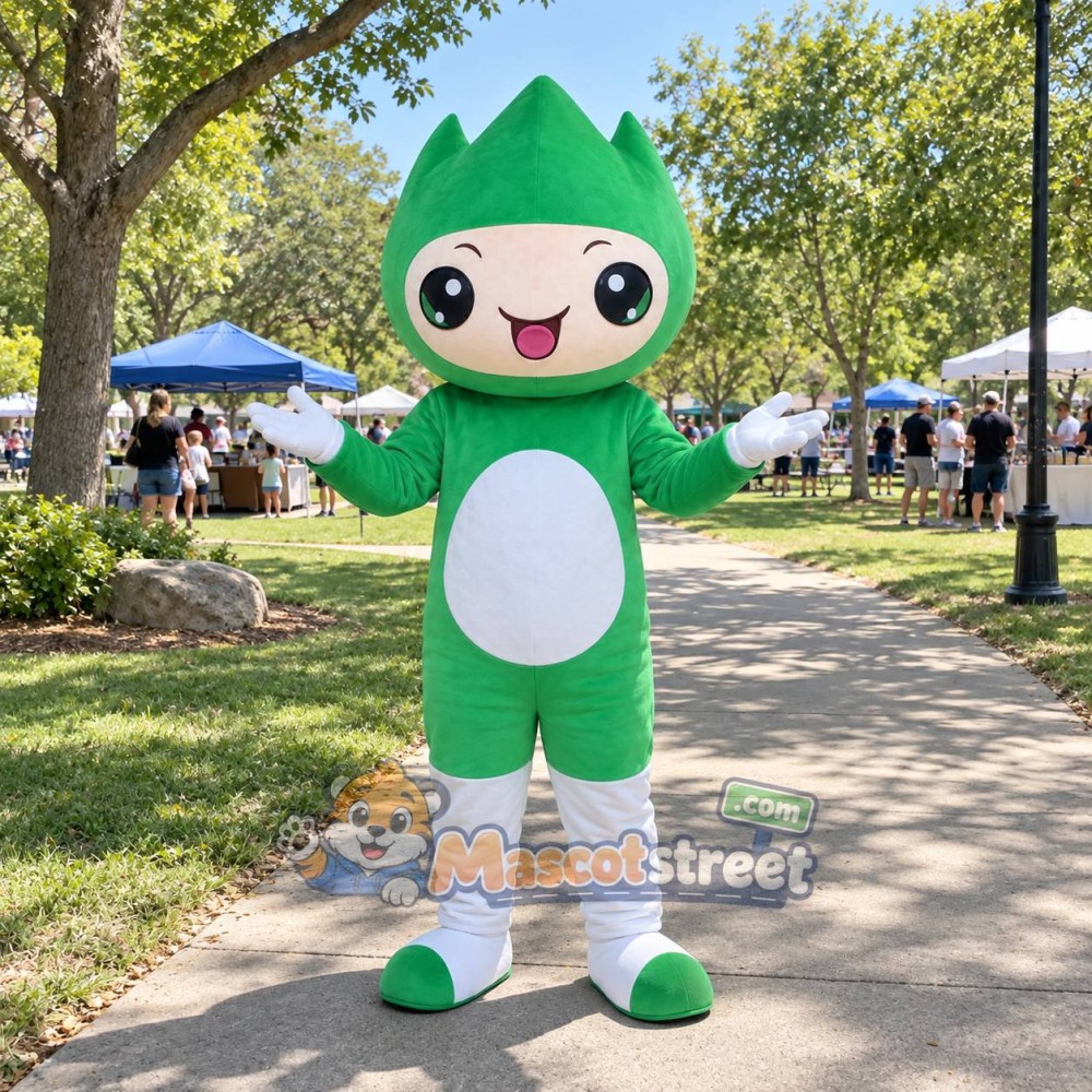 Green Sprout Character Mascot Costume Green Sprout Character Mascot Costume